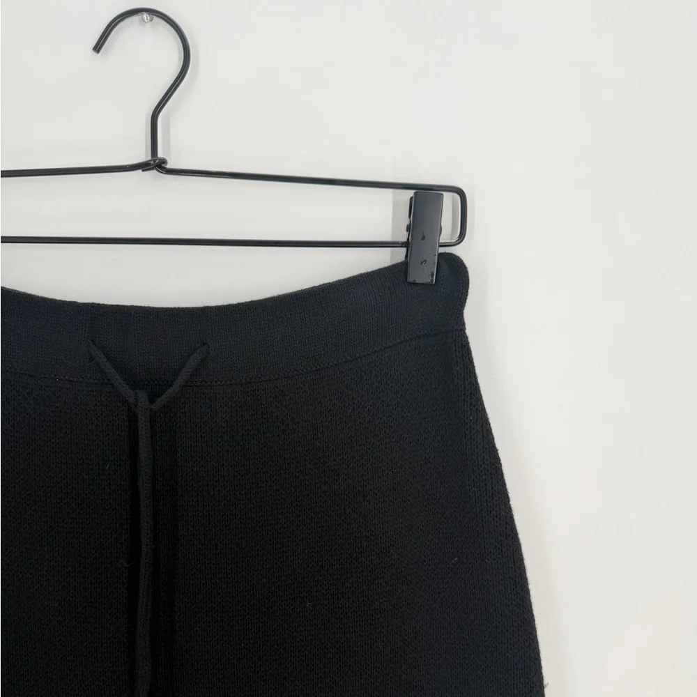 James Street Co. Mari Long Knitted Drawstring Black Midi Skirt - Picture 3 of 6